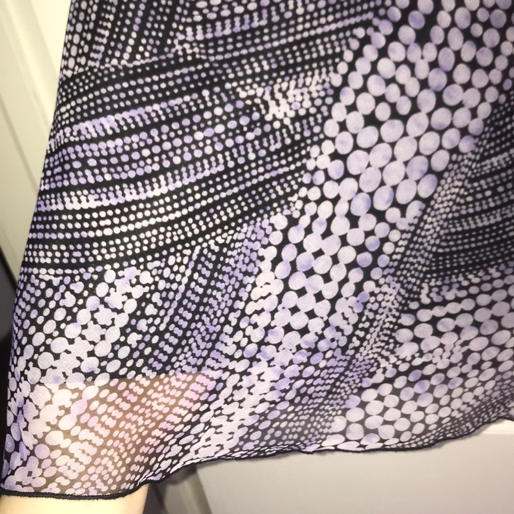 Pretty black & purple chiffon skirt - Picture 3 of 7
